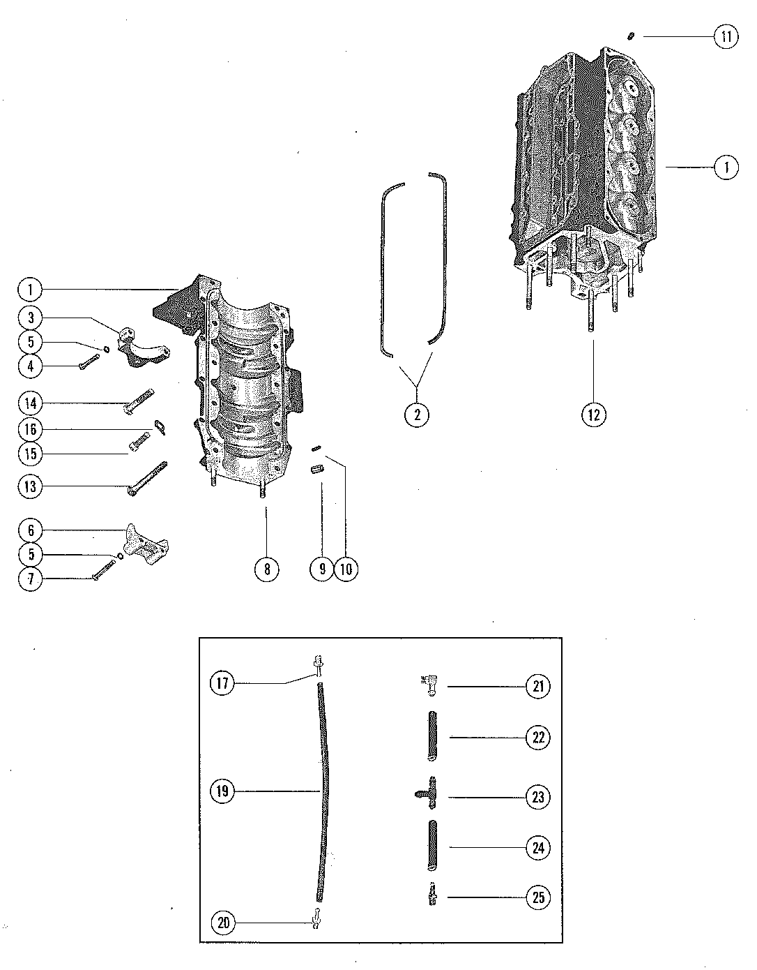 CYLINDER BLOCK AND CRANKCASE ASSEMBLY