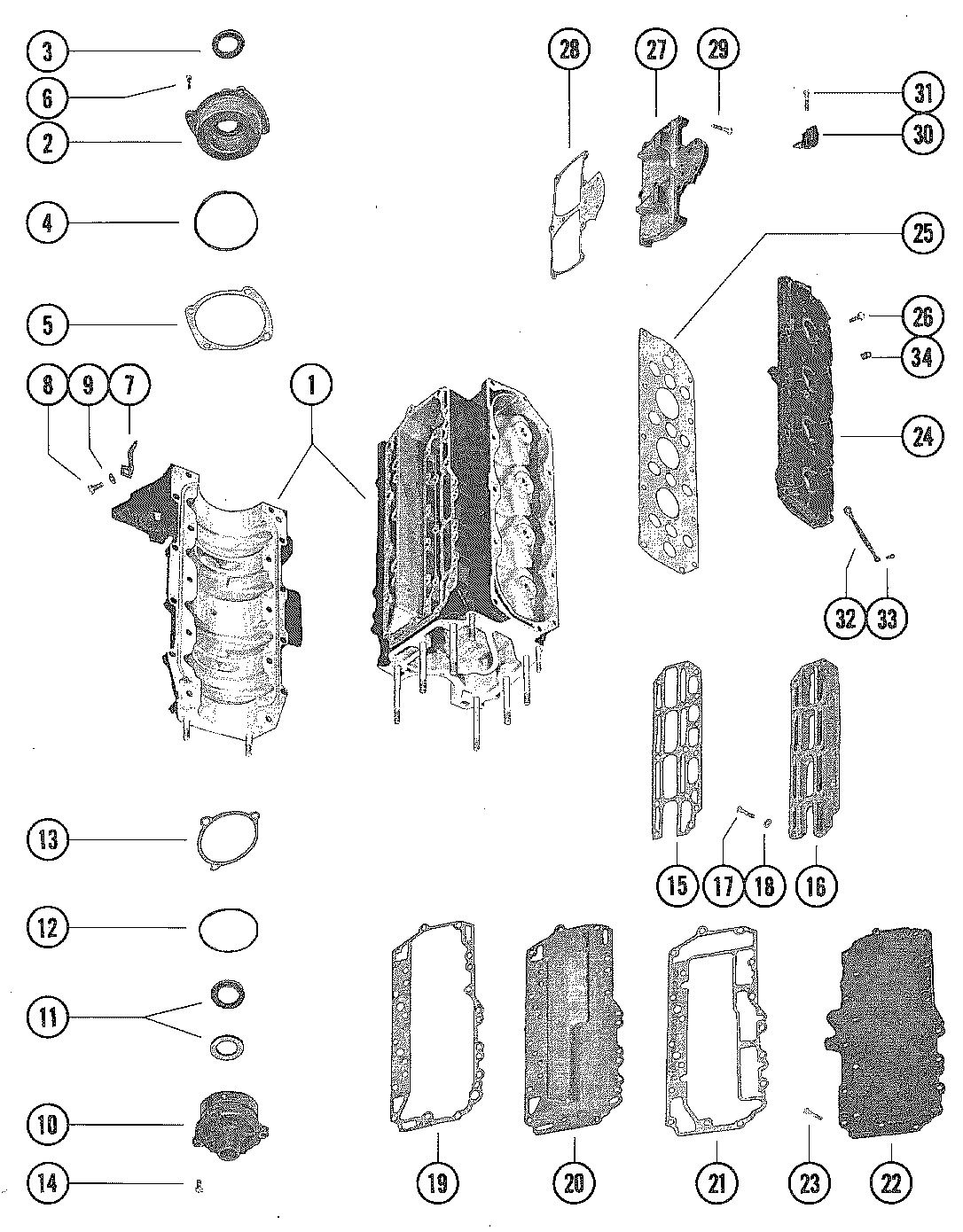 END CAPS, MANIFOLD AND EXHAUST COVER
