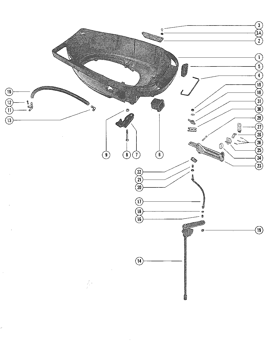 BOTTOM COWL AND SHIFT LINKAGE