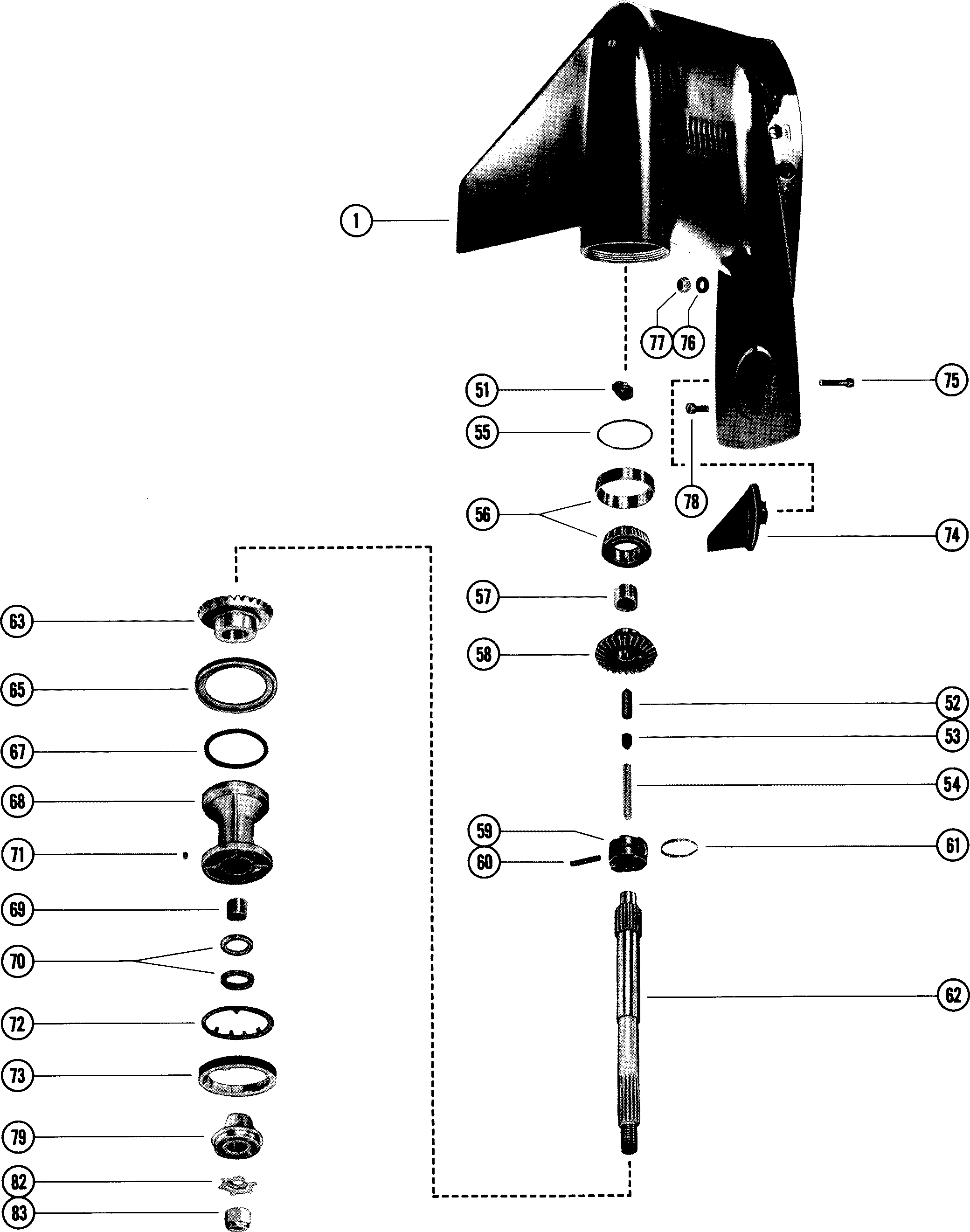 GEAR HOUSING ASSEMBLY, COMPLETE (PAGE 2)