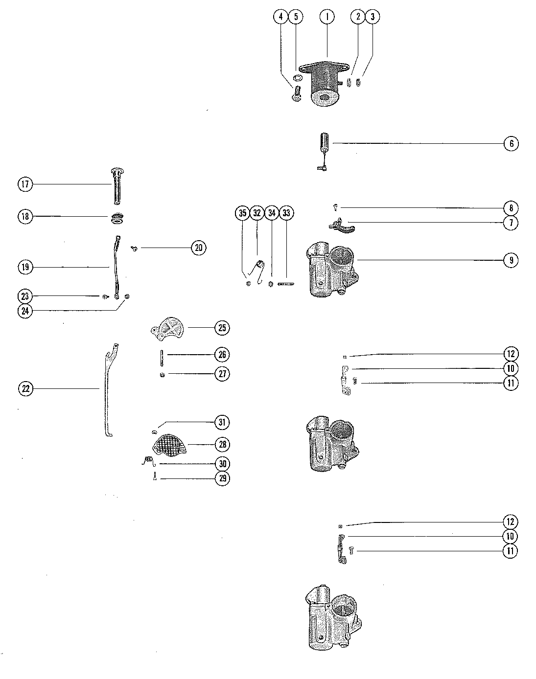 CARBURETOR LINKAGE AND CHOKE SOLENOID