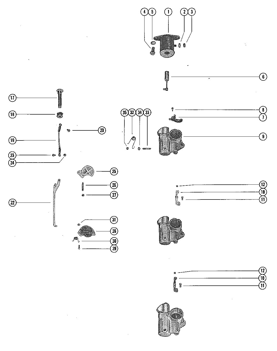 CARBURETOR LINKAGE AND CHOKE SOLENOID