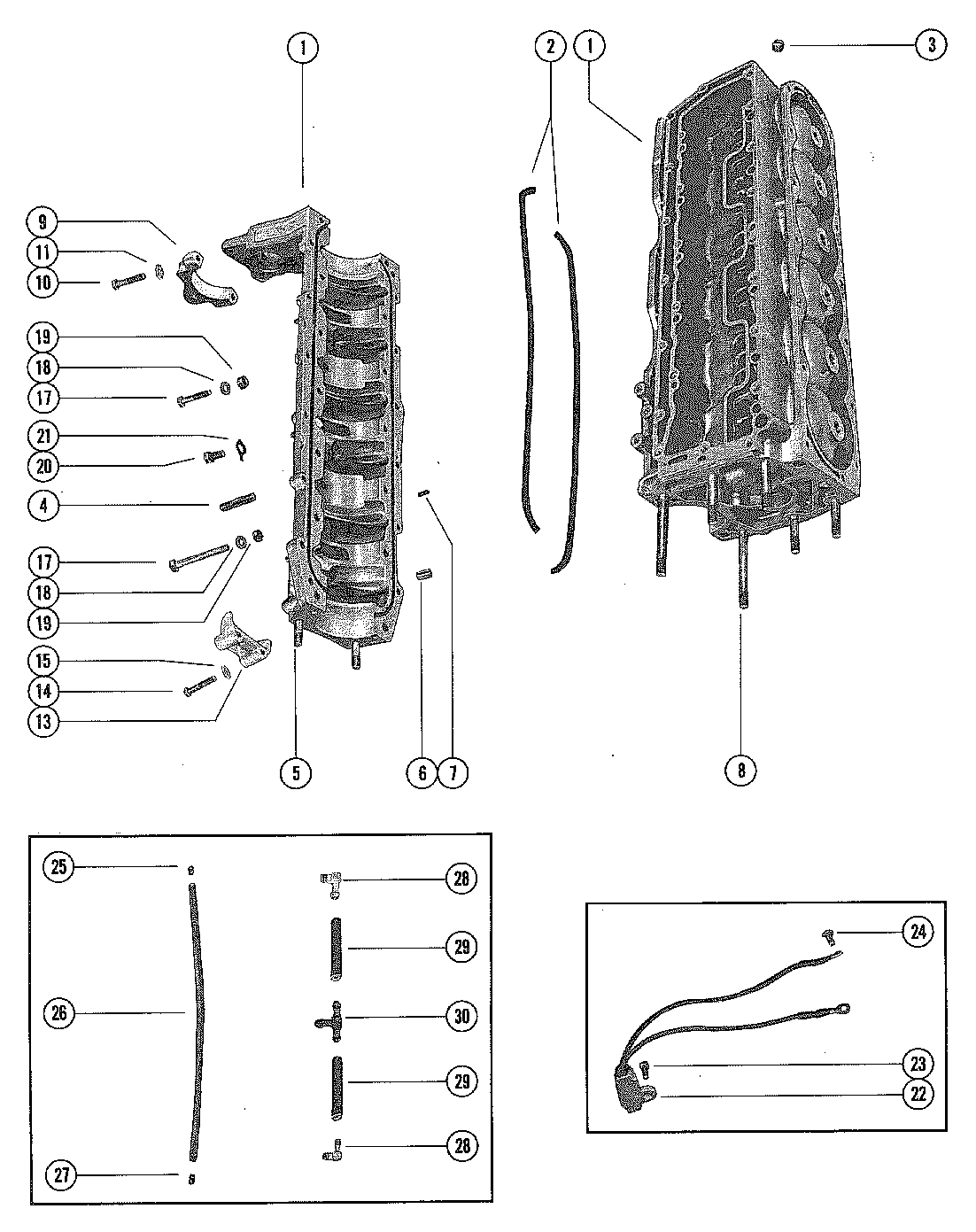 CYLINDER BLOCK AND CRANKCASE ASSEMBLY