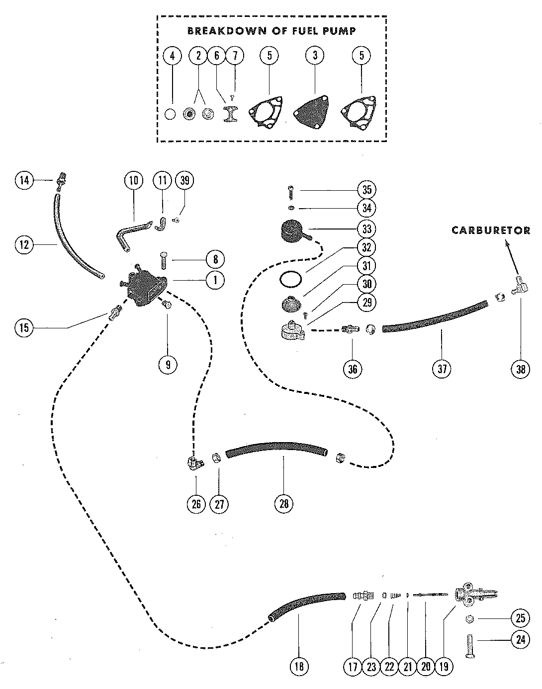 FUEL PUMP ASSEMBLY AND FUEL LINES