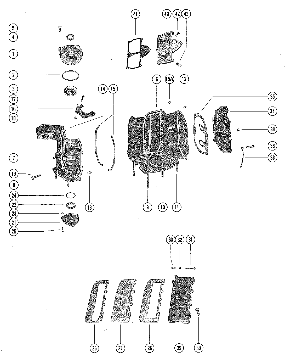 CYLINDER BLOCK AND CRANKCASE ASSEMBLY