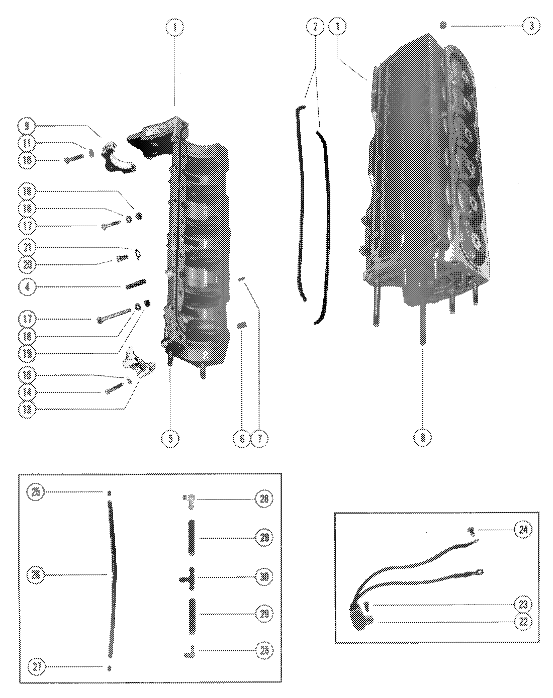 CYLINDER BLOCK AND CRANKCASE ASSEMBLY