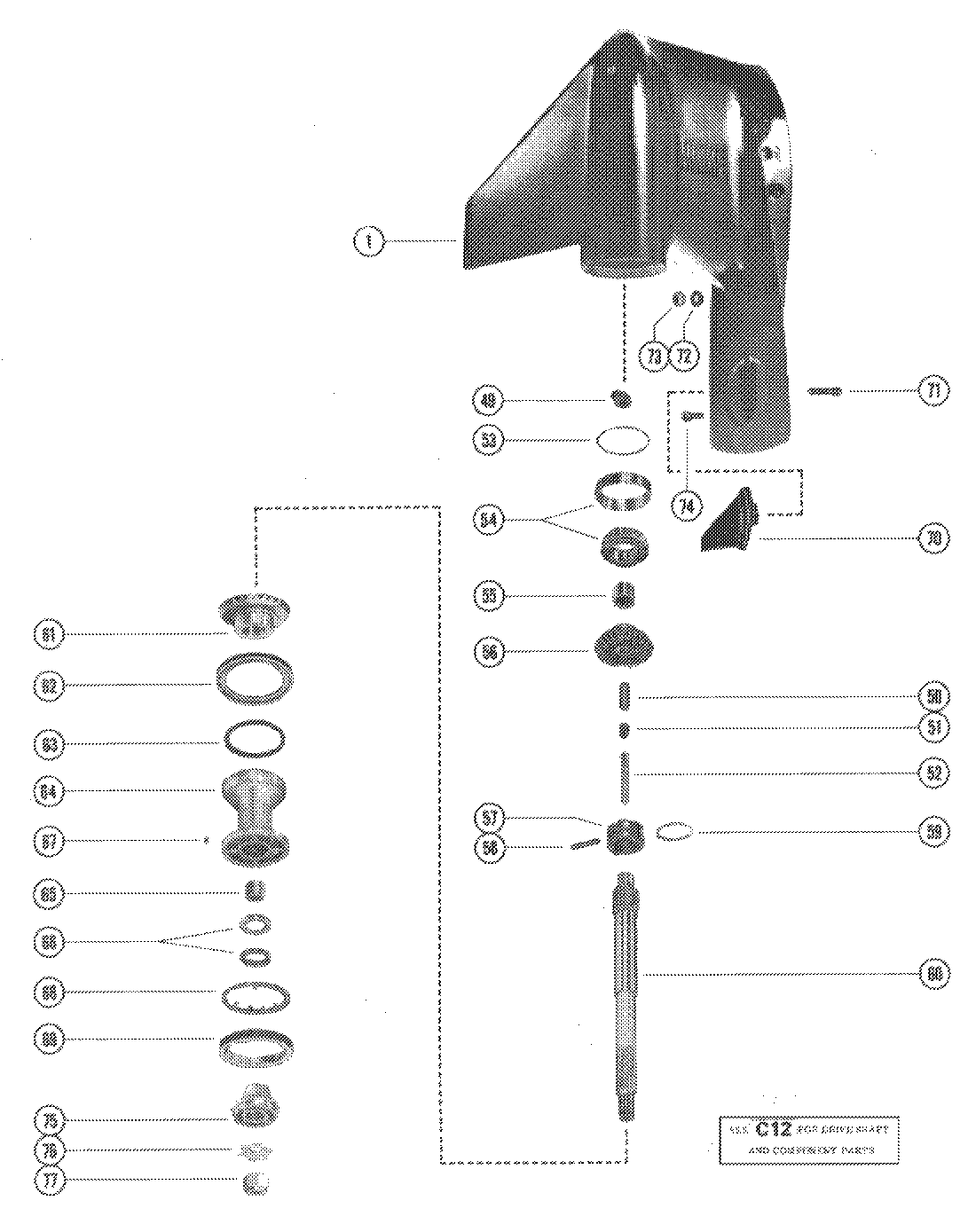 GEAR HOUSING ASSEMBLY, COMPLETE (PAGE 2)