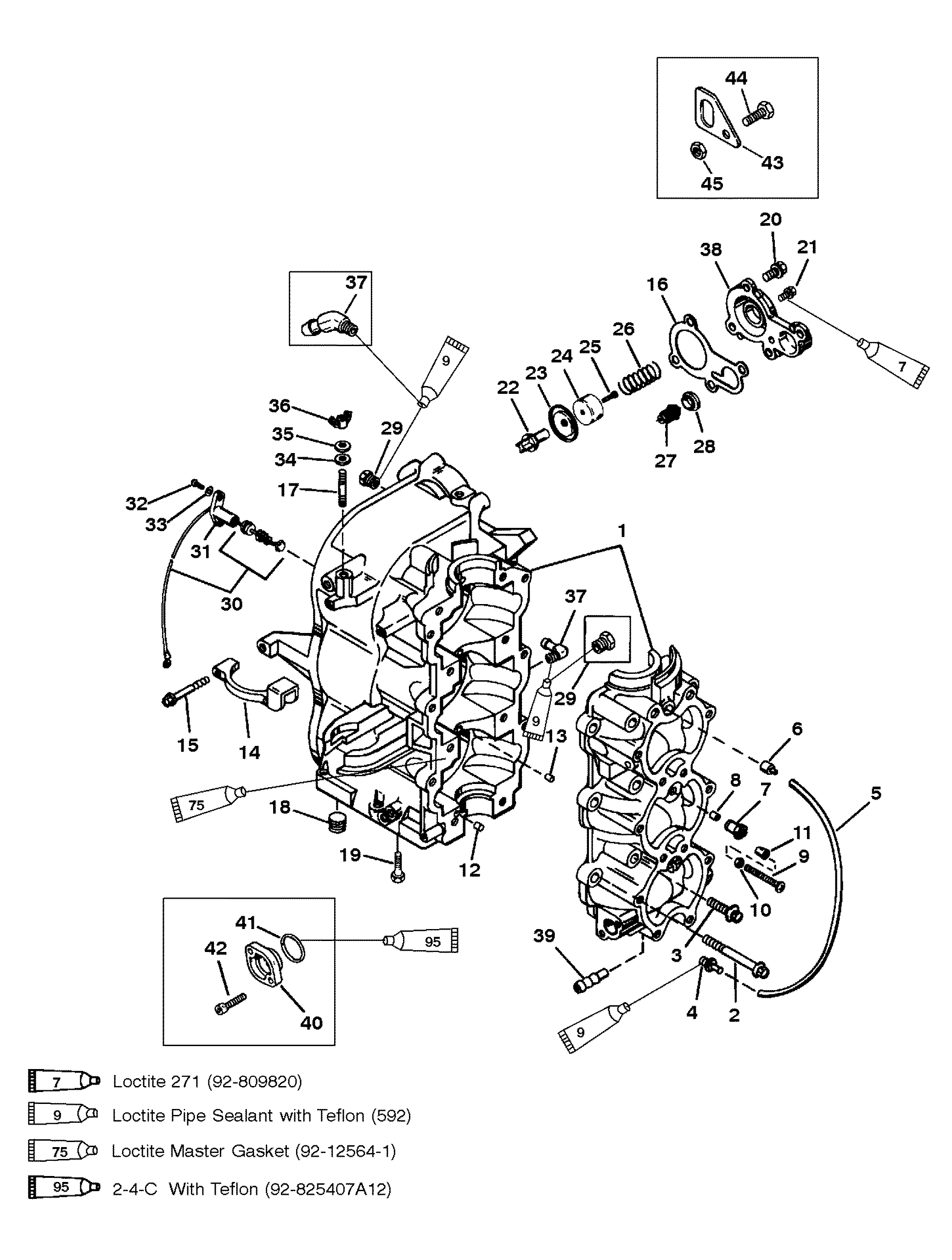 CYLINDER BLOCK AND CRANKCASE