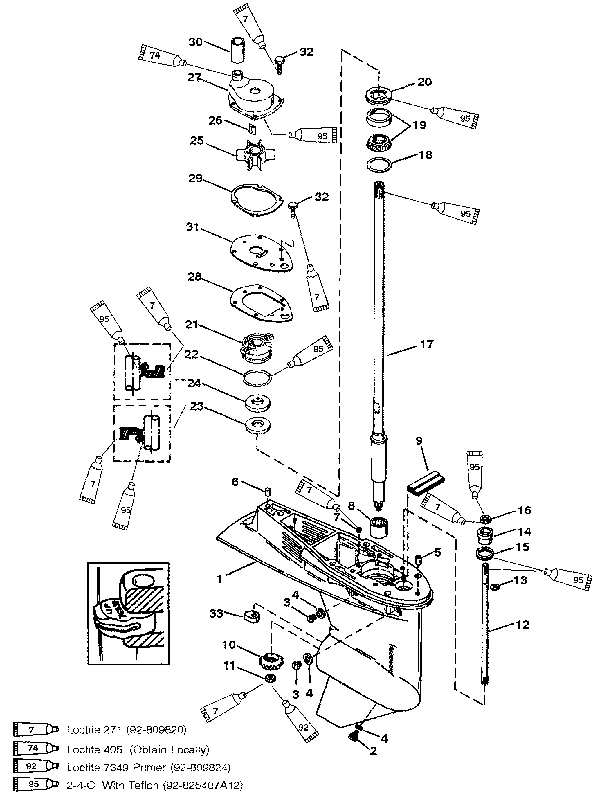 GEAR HOUSING (DRIVE SHAFT)(50/55/60)