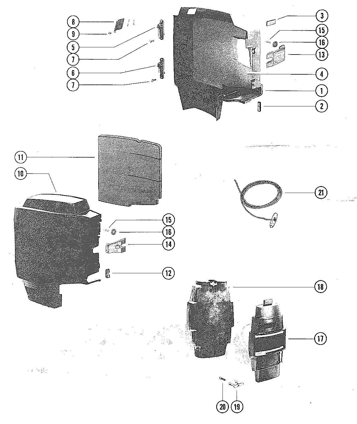 COWLS AND FRONT COVER