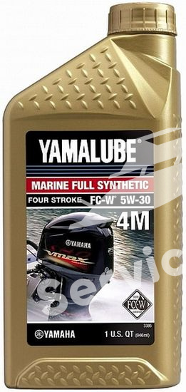 Масло синтетическое Yamalube 4M 5W-30 Marine Synthetic Oil (0,946 л)
