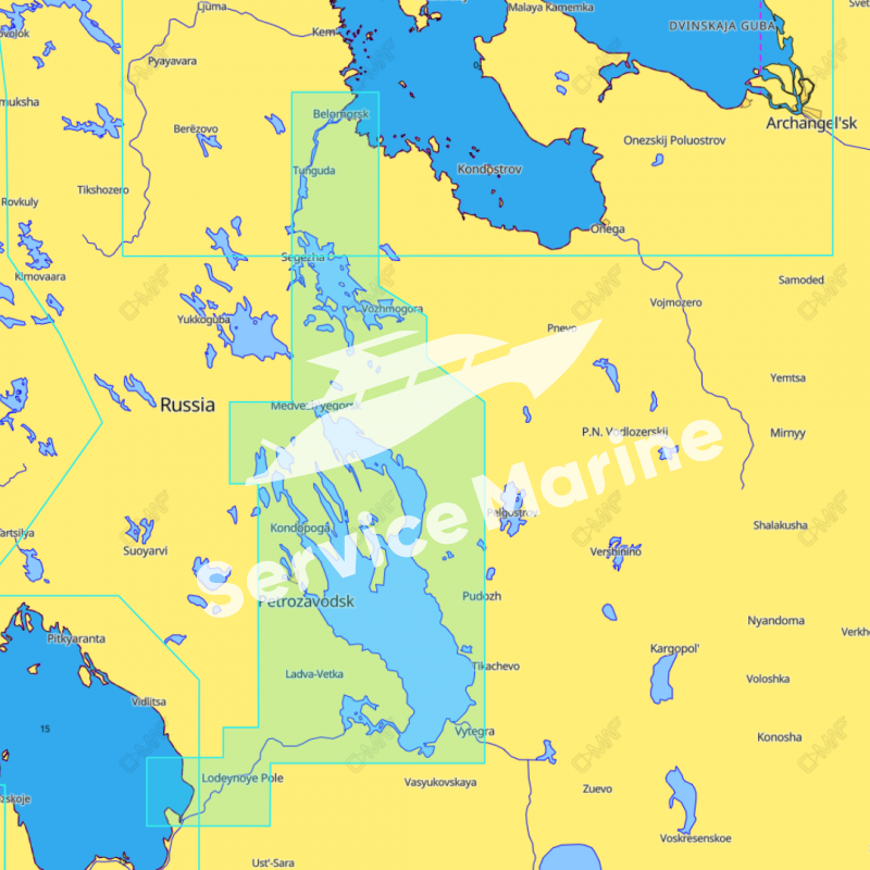 Навигационная карта C-MAP RS-Y611 Онежское озеро и река Свирь